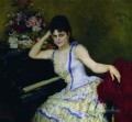 サンクトペテルブルク音楽院のピアニスト兼教授ソフィー・メンターの肖像画 1887年 イリヤ・レーピン